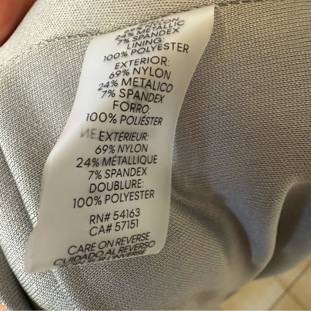 Calvin Klein Silver Shimmer Maxi Evening Dress - Picture 10 of 11